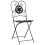 Berkfield Bistro Chairs Foldable 2 pcs Black and White Ceramic 4