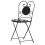 Berkfield Bistro Chairs Foldable 2 pcs Black and White Ceramic 7