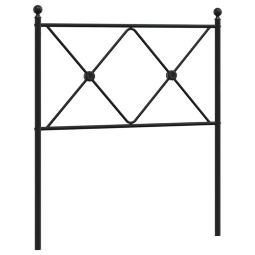 Berkfield Metal Replace Headboard Black 75cm 1