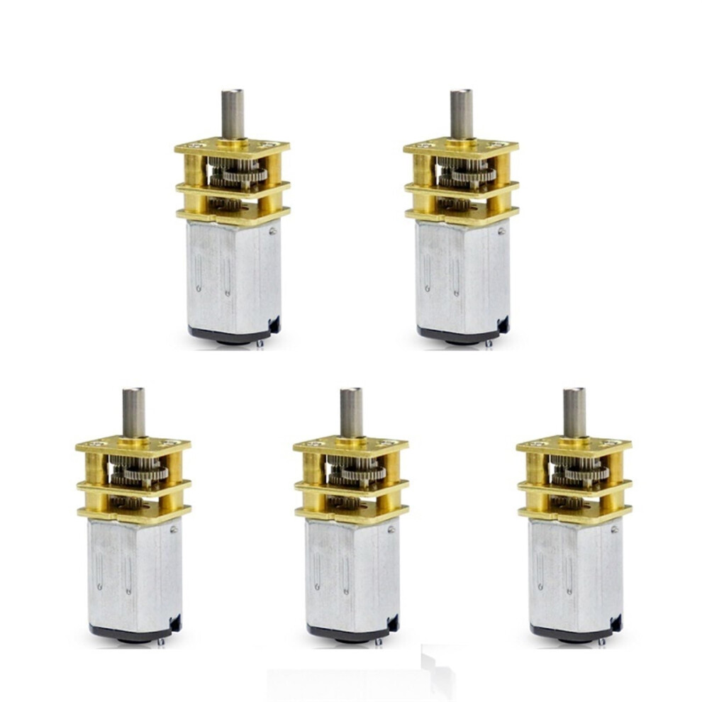5Pcs N20 Gear Motor Dc 3V6v Micro Metal Gearbox Slow Speed 50Rpm 100Rpm For Robotics And Locks 9045646620527