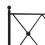 Berkfield Metal Replace Headboard Black 137cm 5