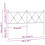 Berkfield Metal Replace Headboard Black 137cm 6