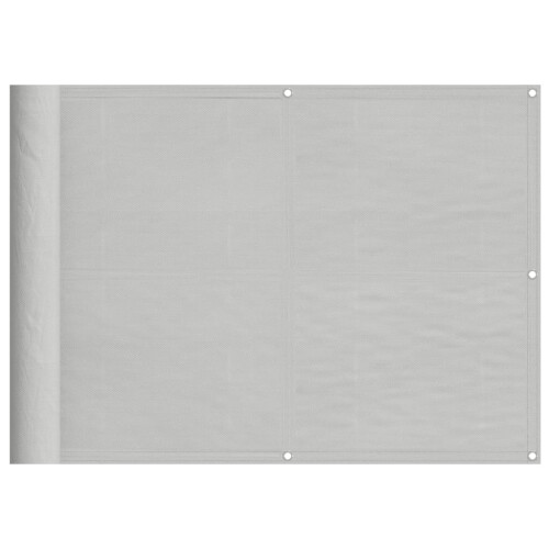 Berkfield Balcony Screen Light Grey 75x500 cm 100% Polyester Oxford 1