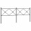 Berkfield Metal Replace Headboard Black 200cm 2