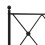 Berkfield Metal Replace Headboard Black 200cm 5