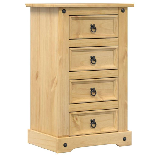Berkfield Bedside Cabinet Corona 53x39x84 cm Solid Wood Pine 1