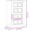 Berkfield Bedside Cabinet Corona 53x39x84 cm Solid Wood Pine 9