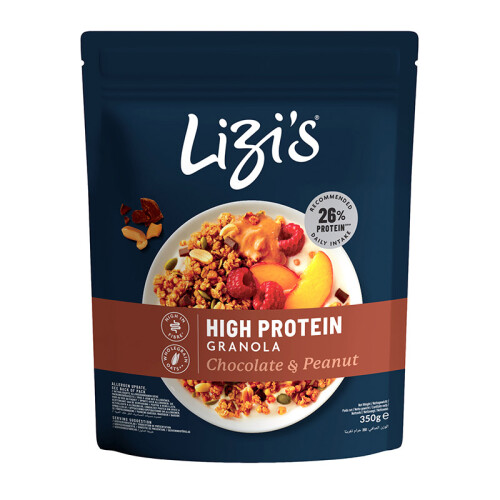 Lizis High Protein Granola Chocolate and Peanut 350g