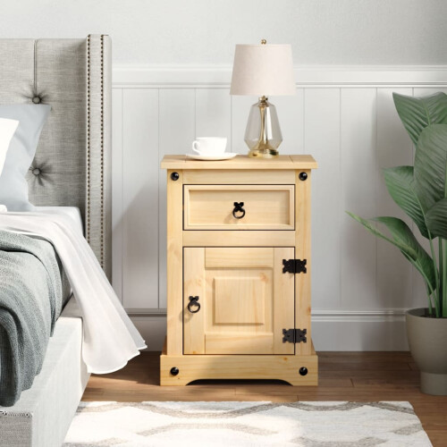 Berkfield Bedside Cabinet Corona 45x35x64 cm Solid Wood Pine 2