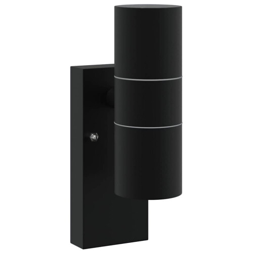 Berkfield Outdoor Wall Light Black 7 x 10 x 22 cm 1