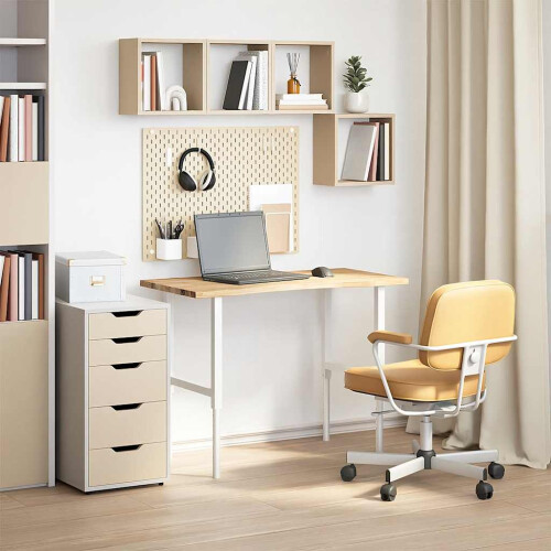 Berkfield Desk Top Untreated 100x50x2.5 cm Solid Wood Oak Rectangular 2