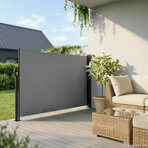 Berkfield Retractable Side Awning Anthracite 160x600 cm 2