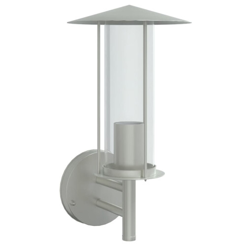 Berkfield Outdoor Wall Light Silver Stainless Steel 1
