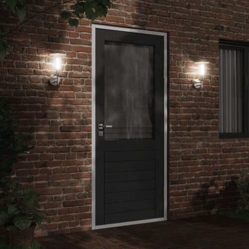 Berkfield Outdoor Wall Light Silver Stainless Steel 2