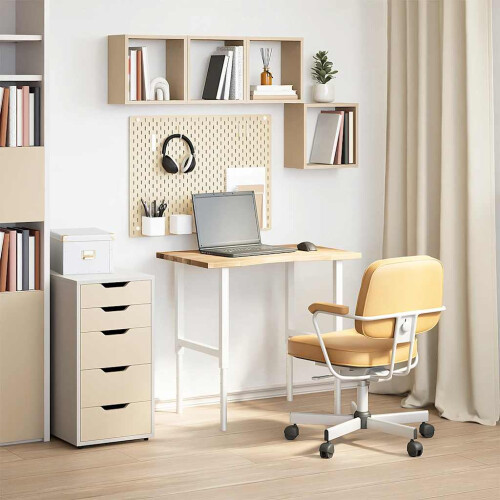 Berkfield Desk Top Untreated 80x60x2.5 cm Solid Wood Oak Rectangular 2