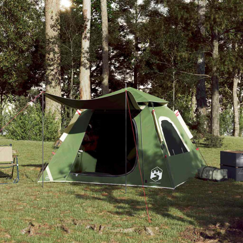 Berkfield Camping Tent Dome 4-Person Green Quick Release 2