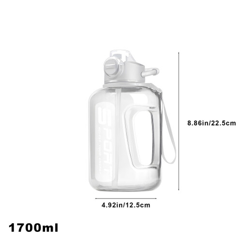 Κανάτα νερού Qianying 1700ML Μεγάλο αθλητικό μπουκάλι χωρίς BPA, στεγανό με θηλιά 2