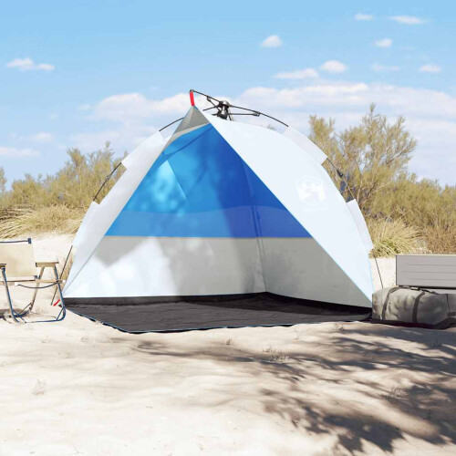 Berkfield Beach Tent Azure Blue Quick Release Waterproof 2