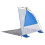 Berkfield Beach Tent Azure Blue Quick Release Waterproof 9