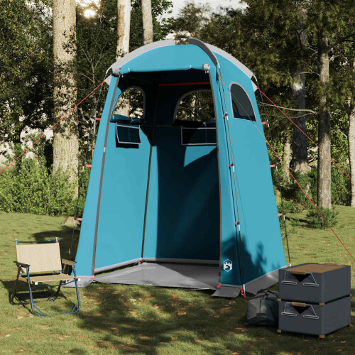 Berkfield Shower Tent Blue Waterproof 2
