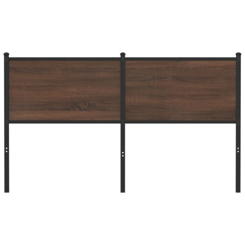 Berkfield Replace Headboard Brown Oak 135 cm Engineered Wood and Steel 2