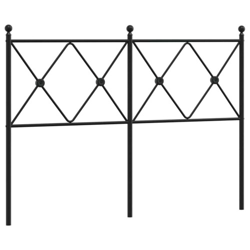 Berkfield Metal Replace Headboard Black 120cm 1