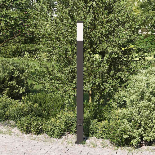 Berkfield Bollard Light with Outlet 110 cm Black IP44 2