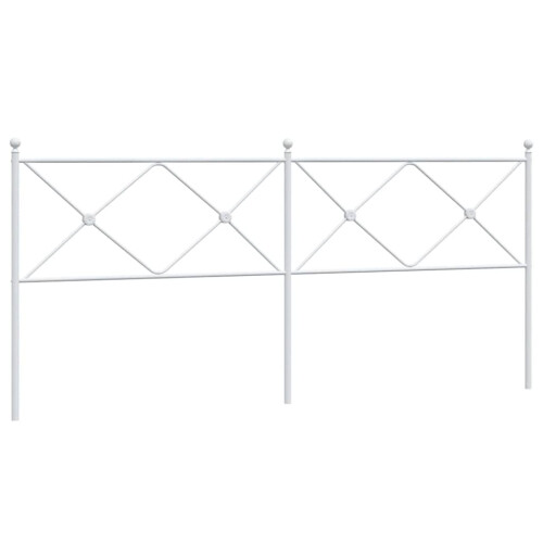 Berkfield Metal Replace Headboard White 193cm 1