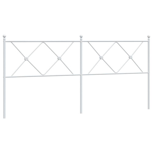 Berkfield Metal Replace Headboard White 180cm 1