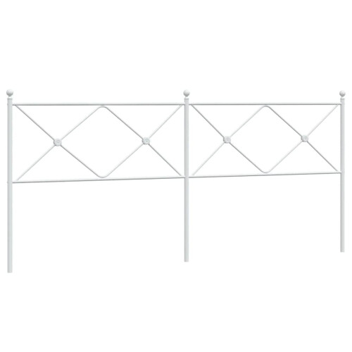 Berkfield Metal Replace Headboard White 200cm 1