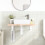 Berkfield Shelf Brackets for Washbasin 2 pcs White Rectangular Steel 3