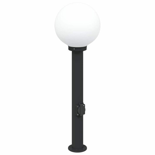 Berkfield Bollard Light with Outlet 80 cm Black IP44 1