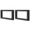 Berkfield Shelf Brackets for Washbasin 2 pcs Black Rectangular Steel 2