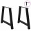 Berkfield Dining Table Legs A-Shaped 2 pcs Black†90x(72-73) cm Steel 3