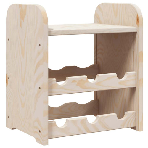 Berkfield Wine Rack with Top Board 33x25x37 cm Solid Wood Pine 1
