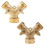 Brass manifold Y-type water splitter 3/4 inch 2