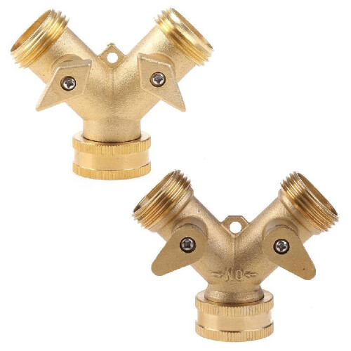 Brass manifold Y-type water splitter 3/4 inch 1