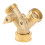 Brass manifold Y-type water splitter 3/4 inch 3