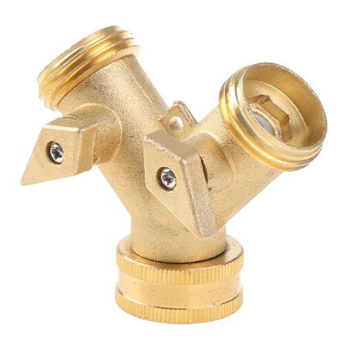 Brass manifold Y-type water splitter 3/4 inch 2