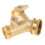 Brass manifold Y-type water splitter 3/4 inch 4