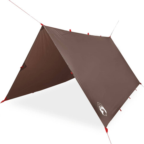 Berkfield Camping Tarp Brown 366x306 cm Waterproof 1
