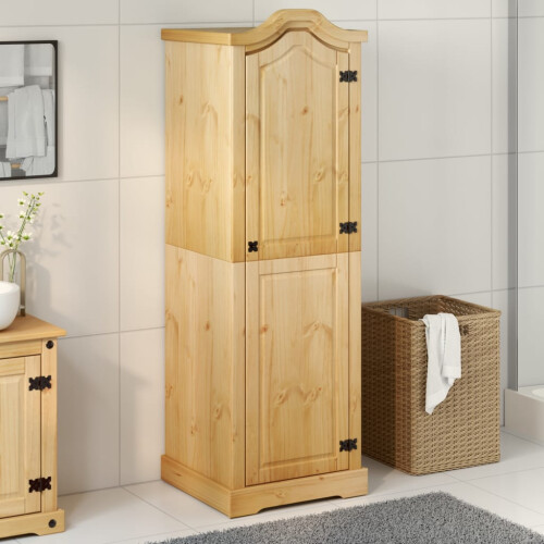 Berkfield Wardrobe Corona 55x52x170 cm Solid Wood Pine 2