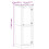 Berkfield Wardrobe Corona 55x52x170 cm Solid Wood Pine 9