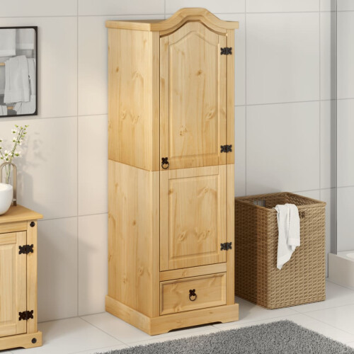 Berkfield Wardrobe Corona 55x52x170 cm Solid Wood Pine 2