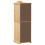 Berkfield Wardrobe Corona 55x52x170 cm Solid Wood Pine 6