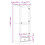 Berkfield Wardrobe Corona 55x52x170 cm Solid Wood Pine 9
