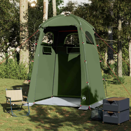 Berkfield Shower Tent Olive Green Waterproof 2