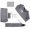 Berkfield Shower Tent Grey and Orange Waterproof 11