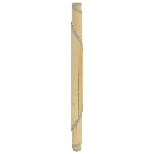 Berkfield Rug Round Light Natural100 cm Bamboo 2