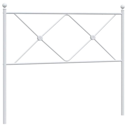 Berkfield Metal Replace Headboard White 100cm 1